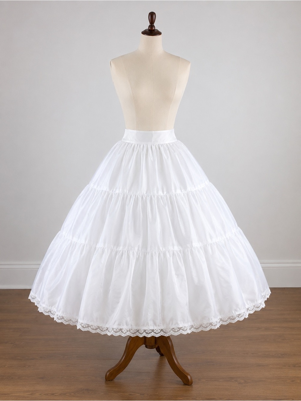 David's Bridal Petticoat Slip Women 18 White Tiered Tulle Crinoline Skirt